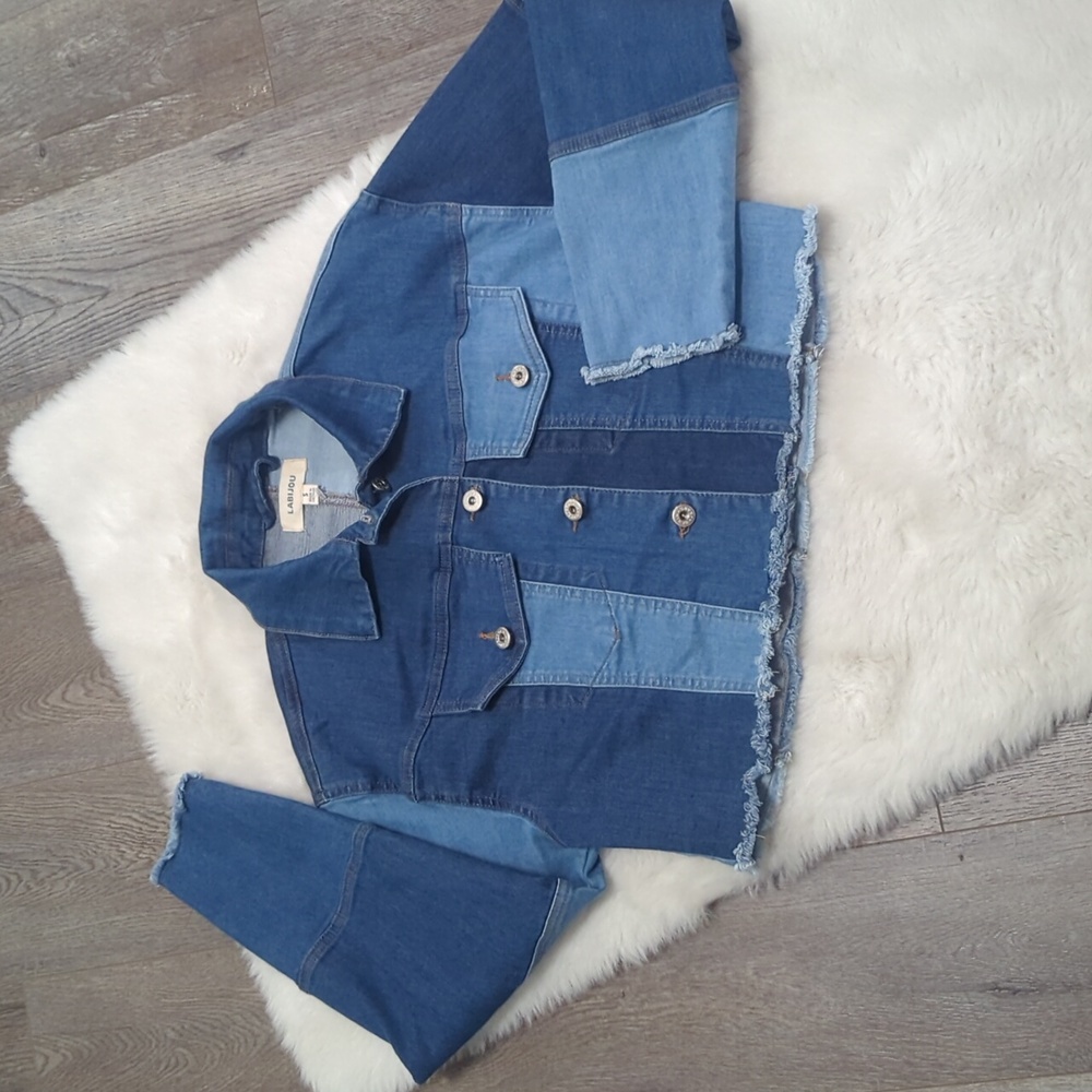 Labijou Two-Tone Patch Denim Jacket - image 4